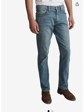 Polo Ralph Lauren Mens Hampton relaxed Straight-Leg Medium Wash Denim Jeans Size